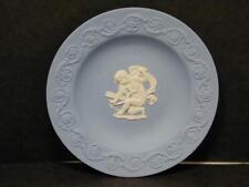 Wedgwood Blue Jasperware Cupid w/Bow 4 3/8” Patrician Tray Trinket Plate Cherub picture