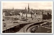 Vintage Postcard Stockholm Sweden Slussen Aerial View picture