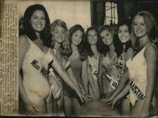 1973 Press Photo Miss South Texas contestants modeling swimsuits, Texas picture