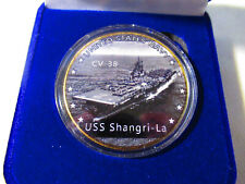 US NAVY - USS SHANGRI LA / CV-38 - Challenge Coin w/ Presentation Box picture