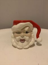 Vintage Christmas Santa Claus Winking  Eye Ceramic Mug Cup picture