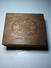 Vintage Barbee Clark Coronas Very Mild Cellophaned Cigars Wooden Box RARE (#50) picture