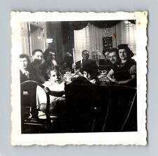 Captivating 1940s Family Gathering - Vintage Square Photo - 2.5 x 2.5 inches picture