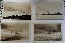 Vintage WW2  Real  Postcard Ship at Sea Lot 4 picture