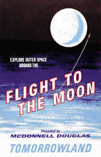 Flight to the Moon Tomorrowland Disney Attraction Retro Poster picture