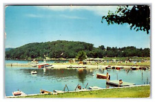 Vintage Postcard Lake Candlewood Conn Danbury Town Park Swimmers picture