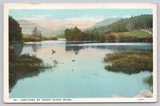 Postcard Long Pond Mt Desert Island ME C1931 picture