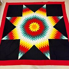 Texas Lone Star Handmade Machine Pieced Cotton KING Patchwork quilt top/topper picture