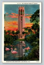 Lake Wales, Singing Tower Mountain Lake Sanctuary Florida c1934 Vintage Postcard picture