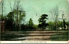 Vtg Postcard 1910s San Juan Avenue - Dirt Street View - Buena Vista Colorado CO picture