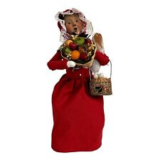 Vintage Byers The Christmas Caroler Woman with Fruit Basket Bread 1999 Holiday picture