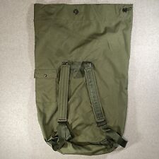 Military Duffle Bag Rucksack OD Green Nylon Sea Bag Carry Straps Army USMC USGI picture