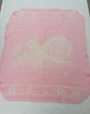 VGN RARE HTF San Marcos Baby Blanket Reversible Pink Acrylic 48