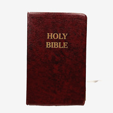 VTG 1983 LEATHER HOLY BIBLE The New American Reference Tabs Religious V-Nice picture