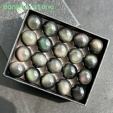 20pcs Natural colorful obsidian ball quartz crystal 15mm+ Sphere healing +box picture