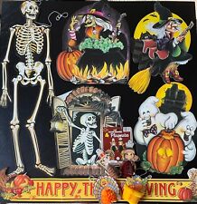 Vintage 1980s BEISTLE CO Halloween & Thanksgiving Holiday Die Cut Decoration Lot picture