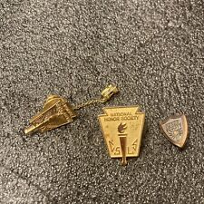 3 Used Vintage Honor Society Lapel Pins- 2 are National Honor Society Pins. NICE picture