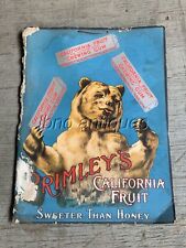 1890S PRIMLEY'S CALIFORNIA FRUIT CHEWING GUM LITHO CARDBOARD AD. picture
