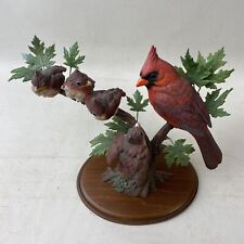Danbury Mint Bob Guge Morning Outing Cardinal Birds Figurine Pre-Owned picture