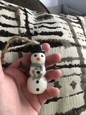 Handmade Polymer Clay Snowman Ornament picture