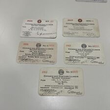 Chicago And Eastern Illinois Railroad Railway Co Ticket Pass Lot 1925 1926 32 33 picture