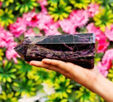 A+ Huge 200MM Natural Purple Fluorite Crystal Healing Stone Obelisk Tower picture