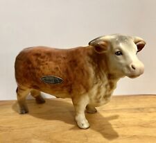 *flaw Vintage Lefton Hereford Bull Figurine Porcelain Cow Bulls 4x6 Herford Bull picture