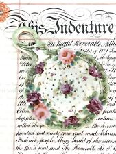 Antique Porcelain Tea Strainer Hand-Painted Stunning Floral Design picture