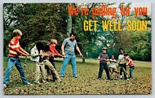 Tug of War, We're Pulling for You. Get Well Soon Postcard LC06-0407 picture