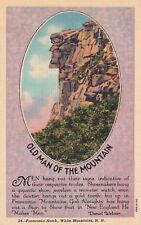 Old Man Of The Mountain New Hampshire NH Daniel Webster Verse Postcard D54 picture