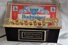 1980's VINTAGE Budweiser Beer Clydesdale Horse Team Bar Light Up Display Sign picture