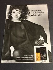 Joan Collins Scoundrel Musk Ad Clipping Original Vintage 1986 Magazine Ad picture