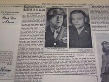 1945 OCT 3 NEW YORK TIMES - EISENHOWER REMOVES PATTON FROM BAVARIA - NT 564 picture
