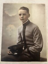 Vintage Photo Hand Colored Tinted Young Boy Military Academy School picture