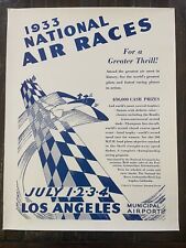 1933 National Air Races Poster Retro picture