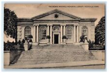 The George Maxwell Memorial Library Rockville Connecticut CT Vintage Postcard picture