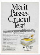 Merit Cigarettes Kings & 100s 1979 Vintage Print Tobacco Advertisement picture