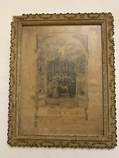 Antique 1803 First Communion Certificate in Wood with Gesso Frame picture