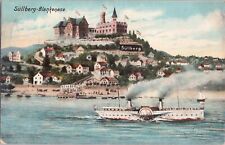 ZAYIX Steamboat and Süllberg Hill Castle Blankenese, Hamburg, Germany c1911 picture