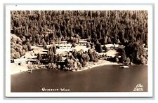 RPPC Lake Quinault Lodge Aerial View Washington WA Ellis Photo 2803 Postcard R22 picture