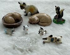 Lot Of 9 Petite Vintage Mostly Ceramic Tiny Animals Figurines picture