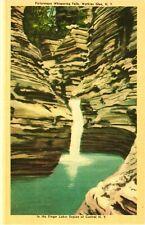 Picturesque Whispering Falls, Watkins Glen, N. Y. Finger Lakes Region Postcard picture