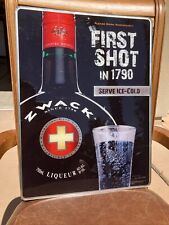 Zwack Liqueur First Shot In 1790 Acrylic Beer Sign Bar Mancave 16”x21” picture