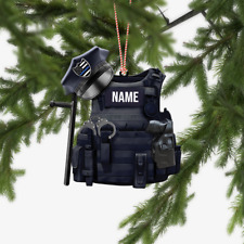 Personalized Police Officer Ornament, Police Car Ornament, Policeman Ornament picture