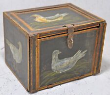 Antique Wooden Drawers Jewellery Box Original Old Hand Crafted Painted picture
