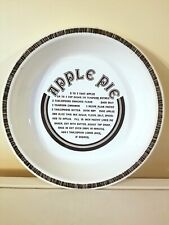 Apple Pie Recipe Plate Ceramic, 10
