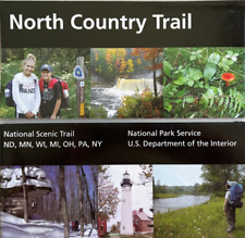 Newest NORTH COUNTRY TRAIL  NATIONAL PARK SERVICE UNIGRID BROCHURE Map  7 STATES picture