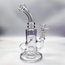 10 Inch Fab Egg Slit Hub Deluxe Recycler Glass Bong Water Pipe Hookah 14MM picture