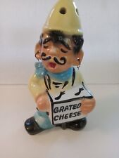 Vintage Ceramic Italian Organ Grinder Man with Mustache,  Grated Cheese Shaker picture