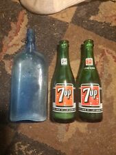 3 Old Bottles.,2 -7up & 1 Other Old One..3 Total picture